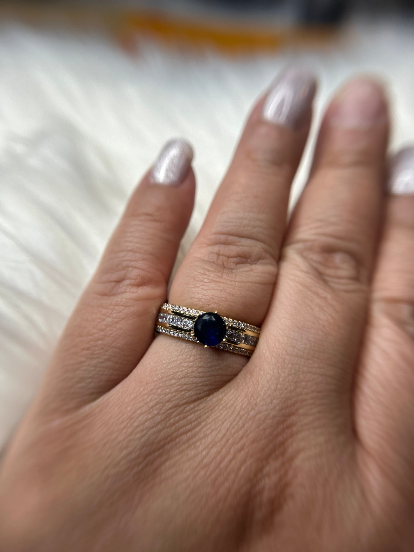 Dark blue ring