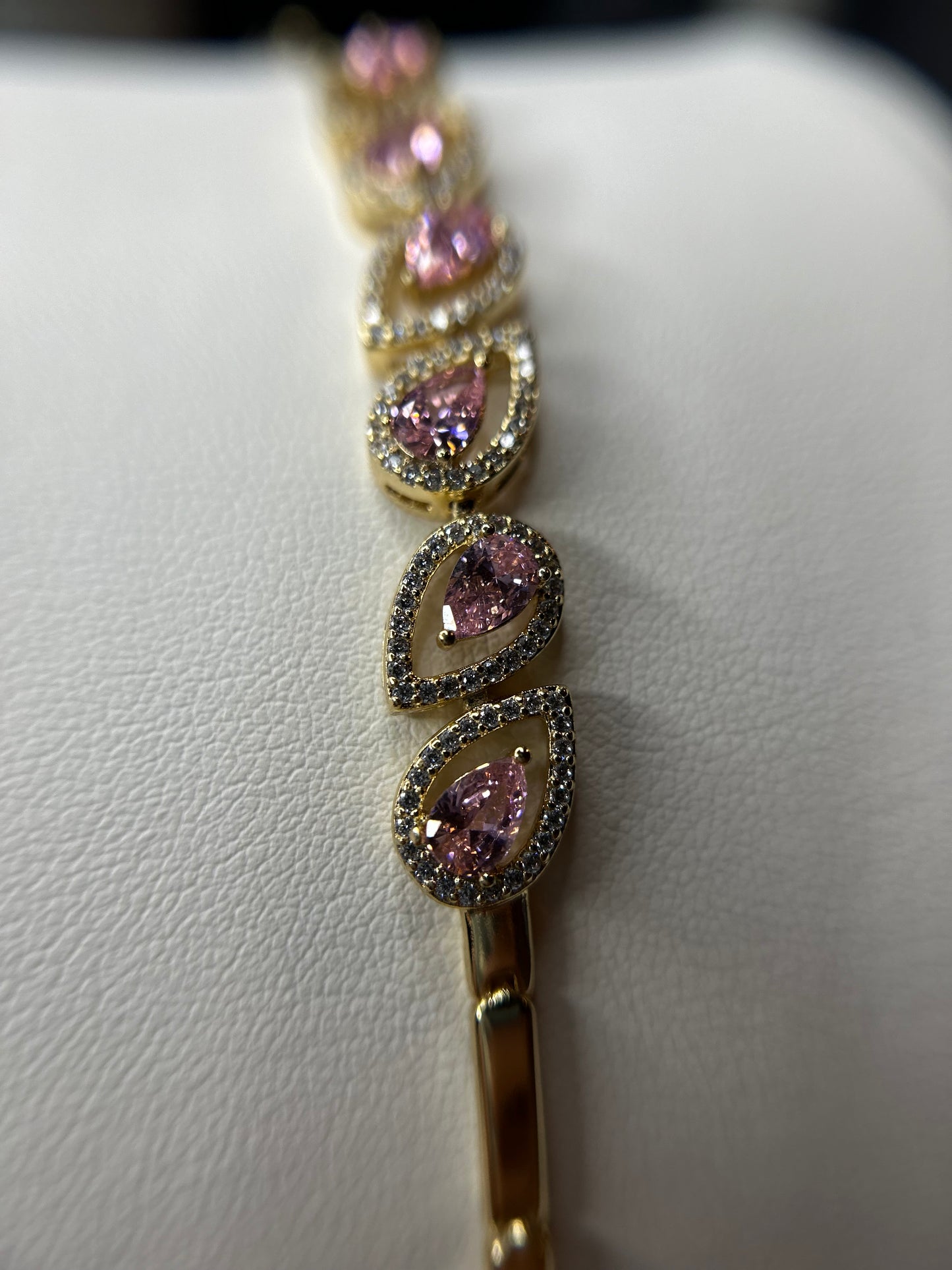 Pink stone bracelet