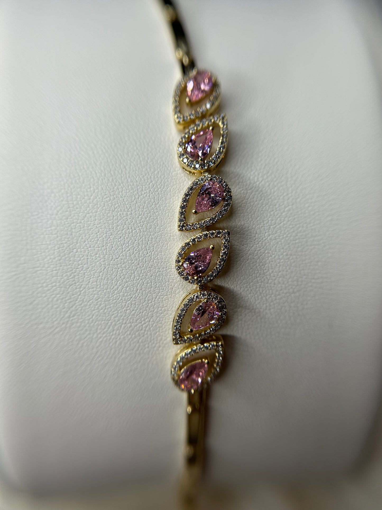 Pink stone bracelet