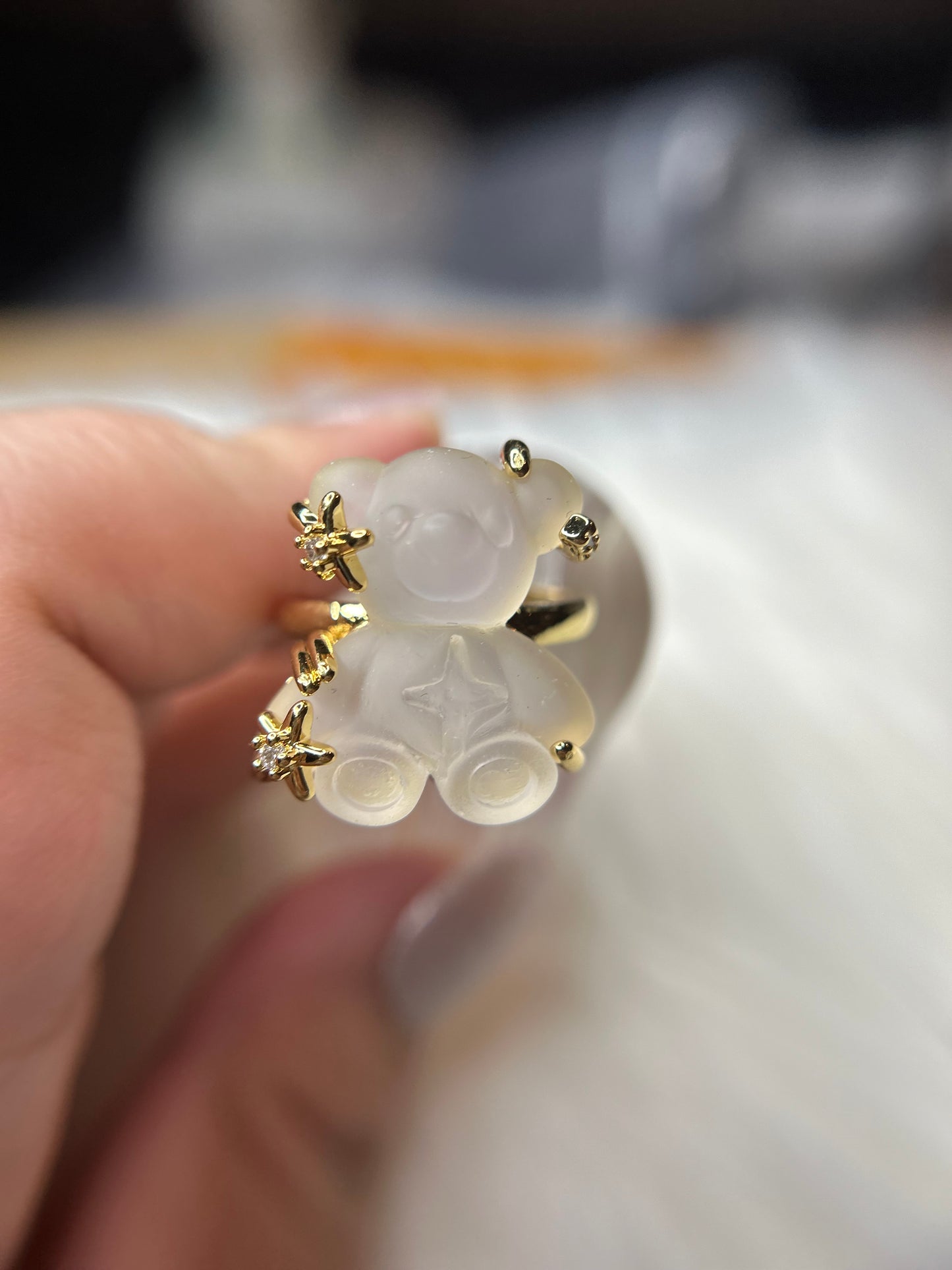 Clear bear ring