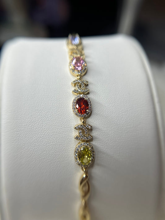 Multicolor CC bracelet