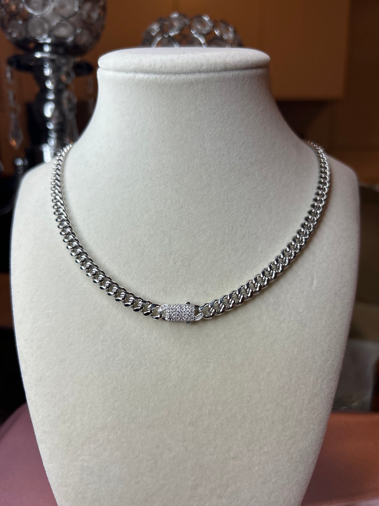 White gold Monaco necklace 20inch