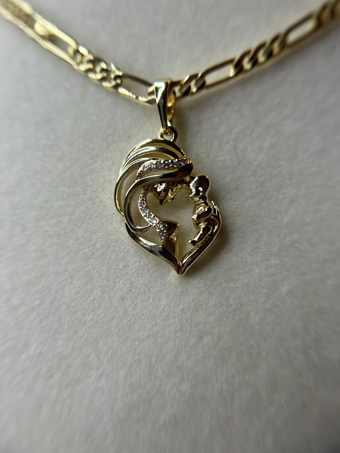 Mother and baby necklace