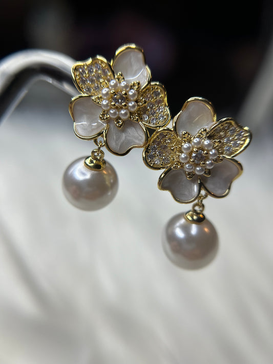 Pearl earrings
