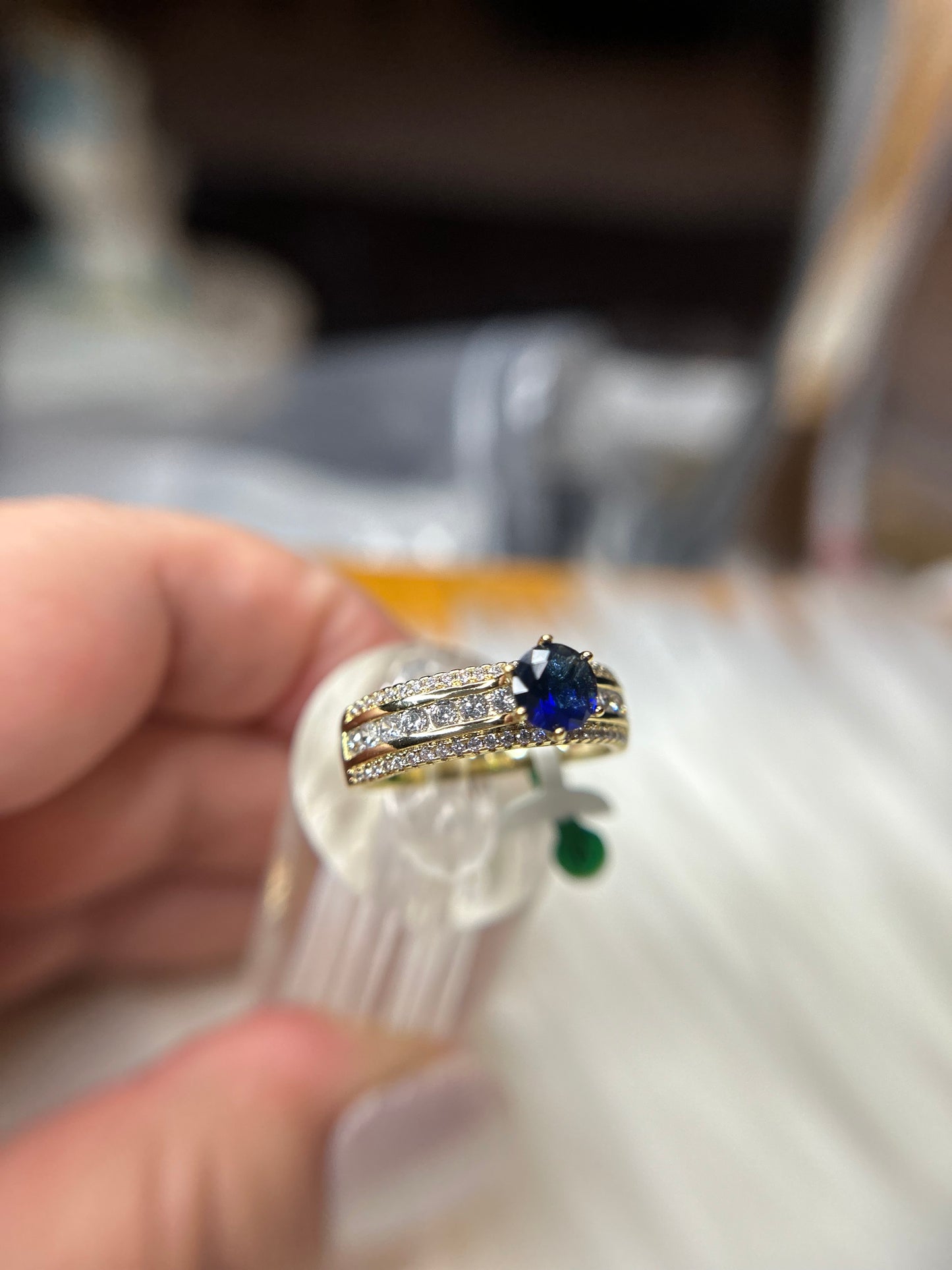 Dark blue ring