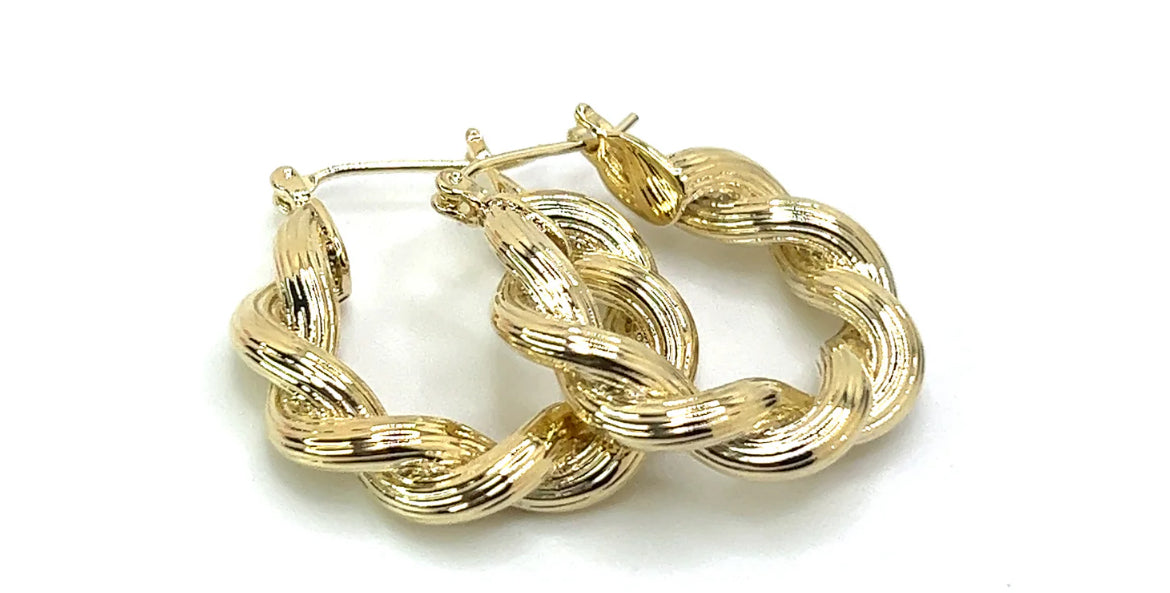 Chunky twist hoops