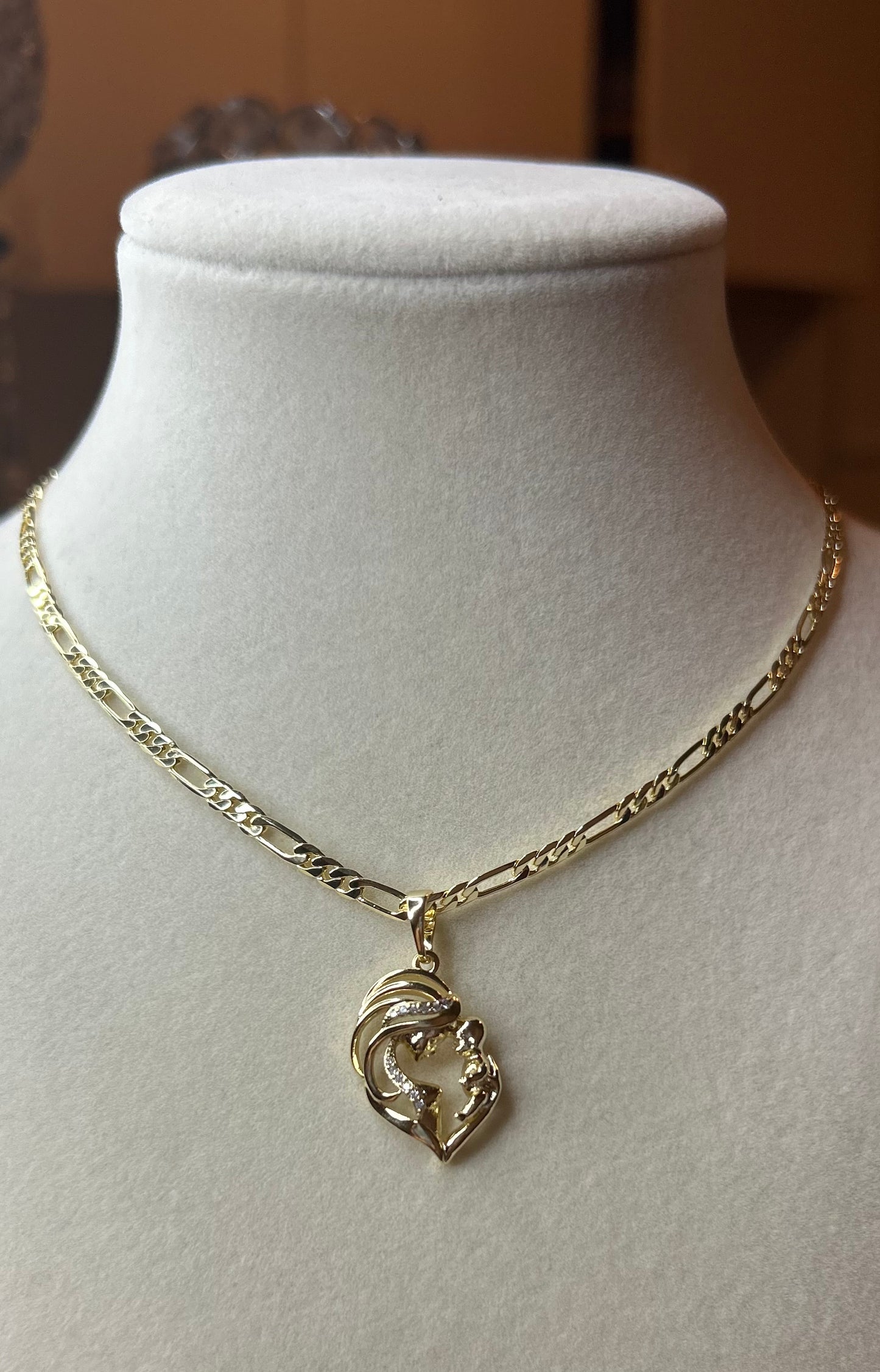 Mother and baby necklace