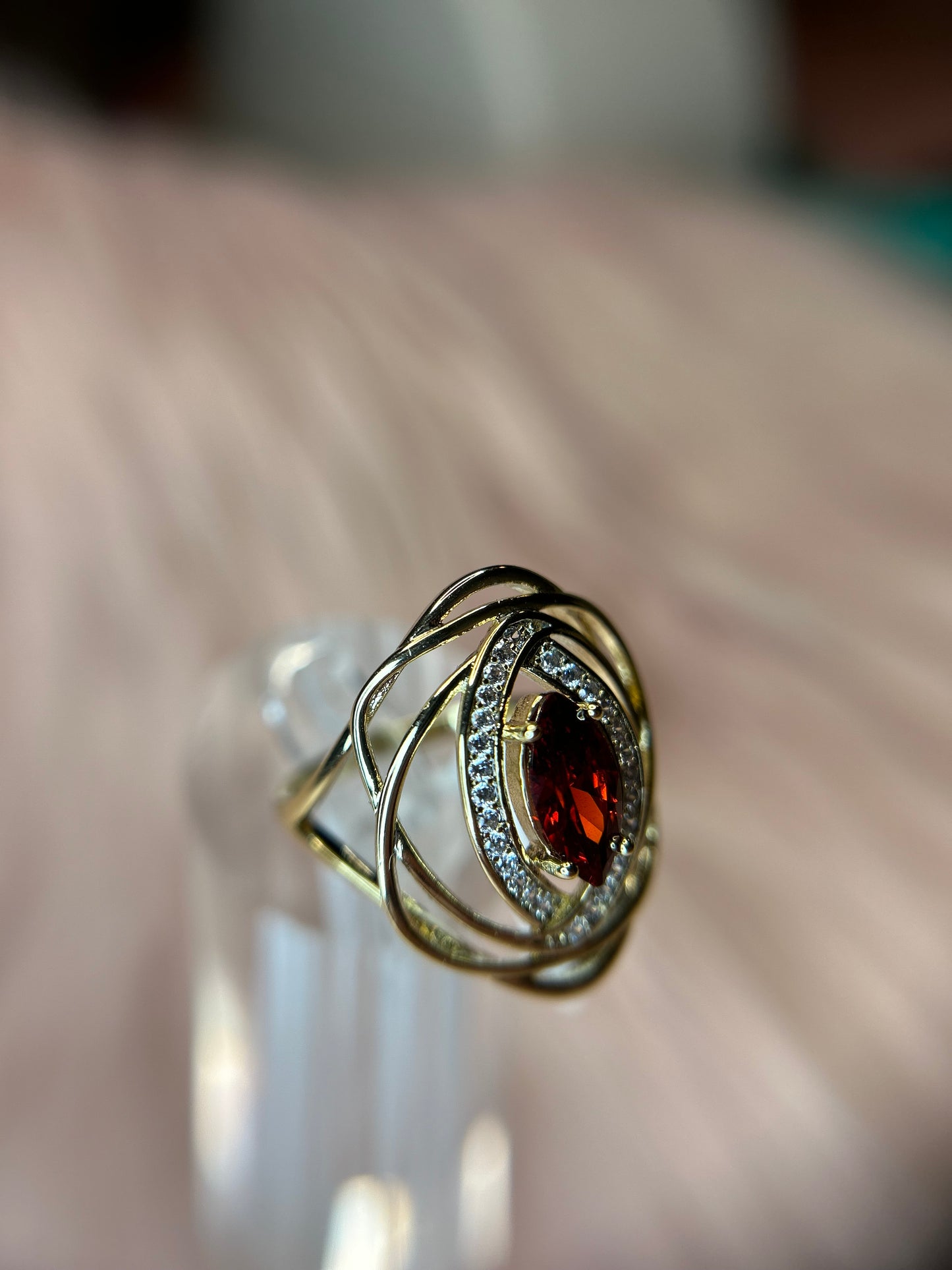 Red stone ring