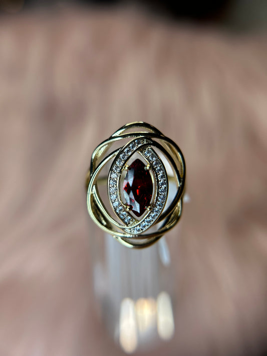 Red stone ring