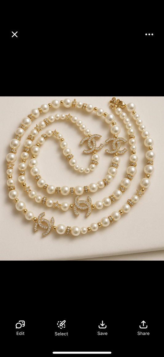 Cc pearl necklace