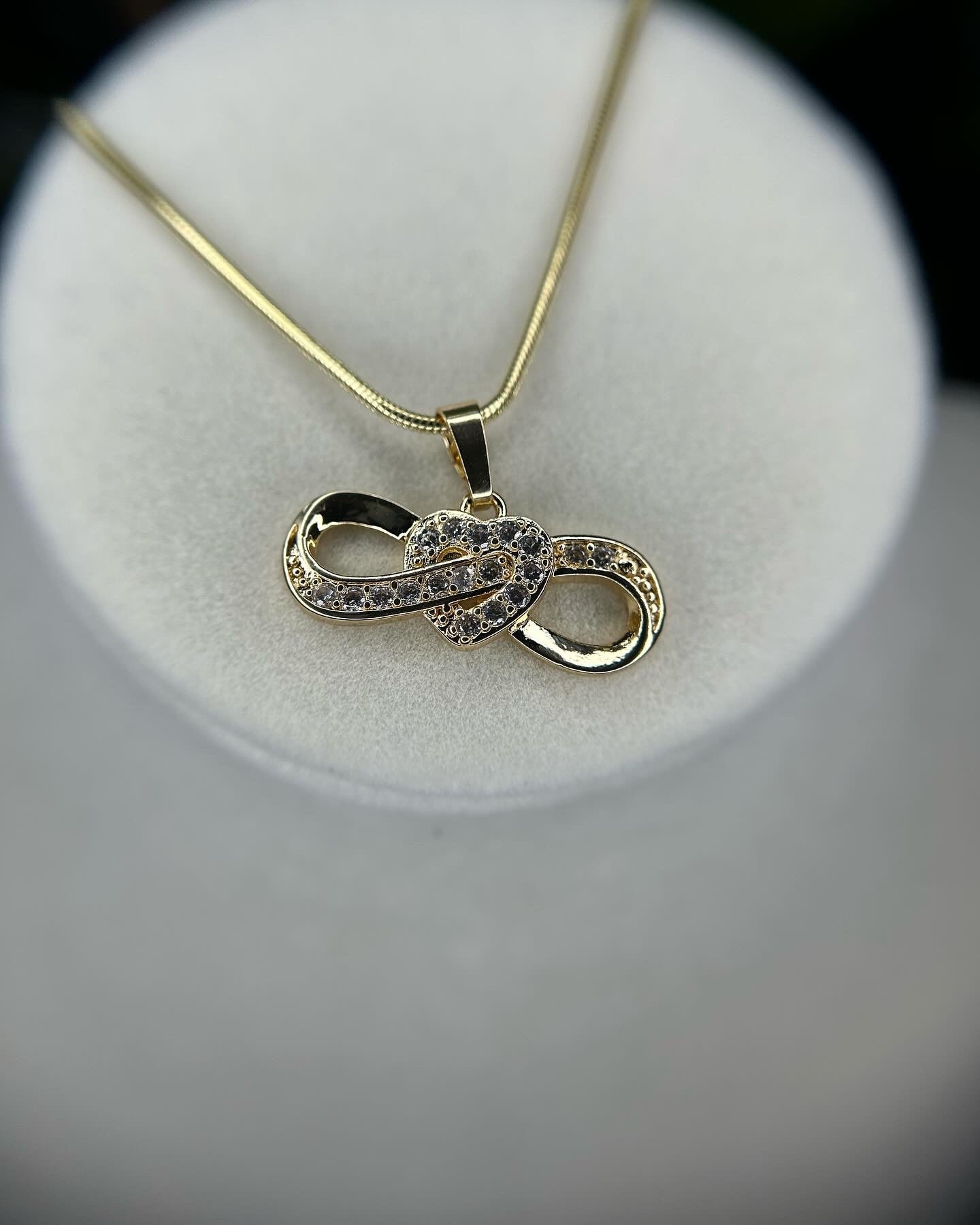 Infinity with heart necklace