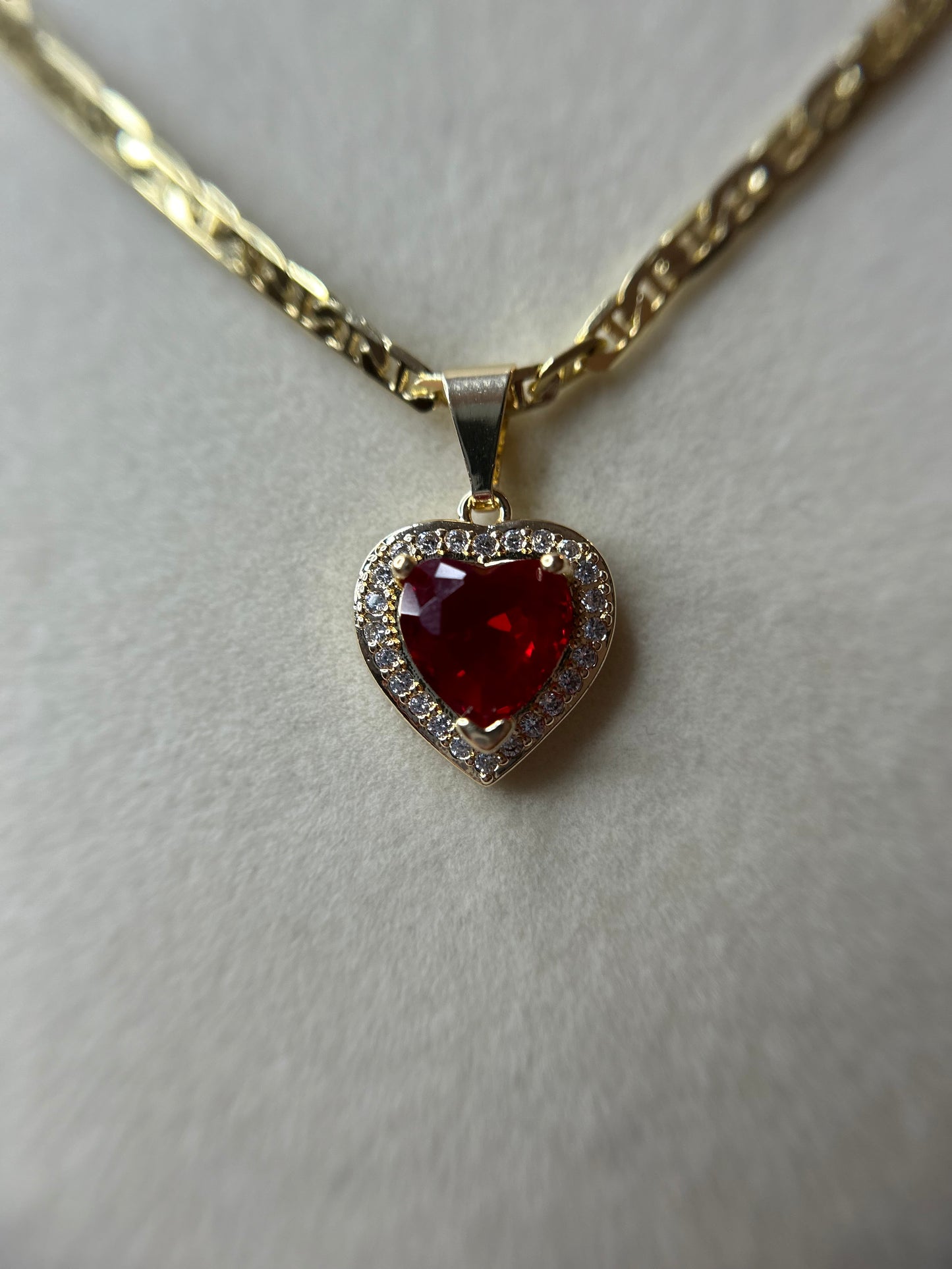 Red heart necklace