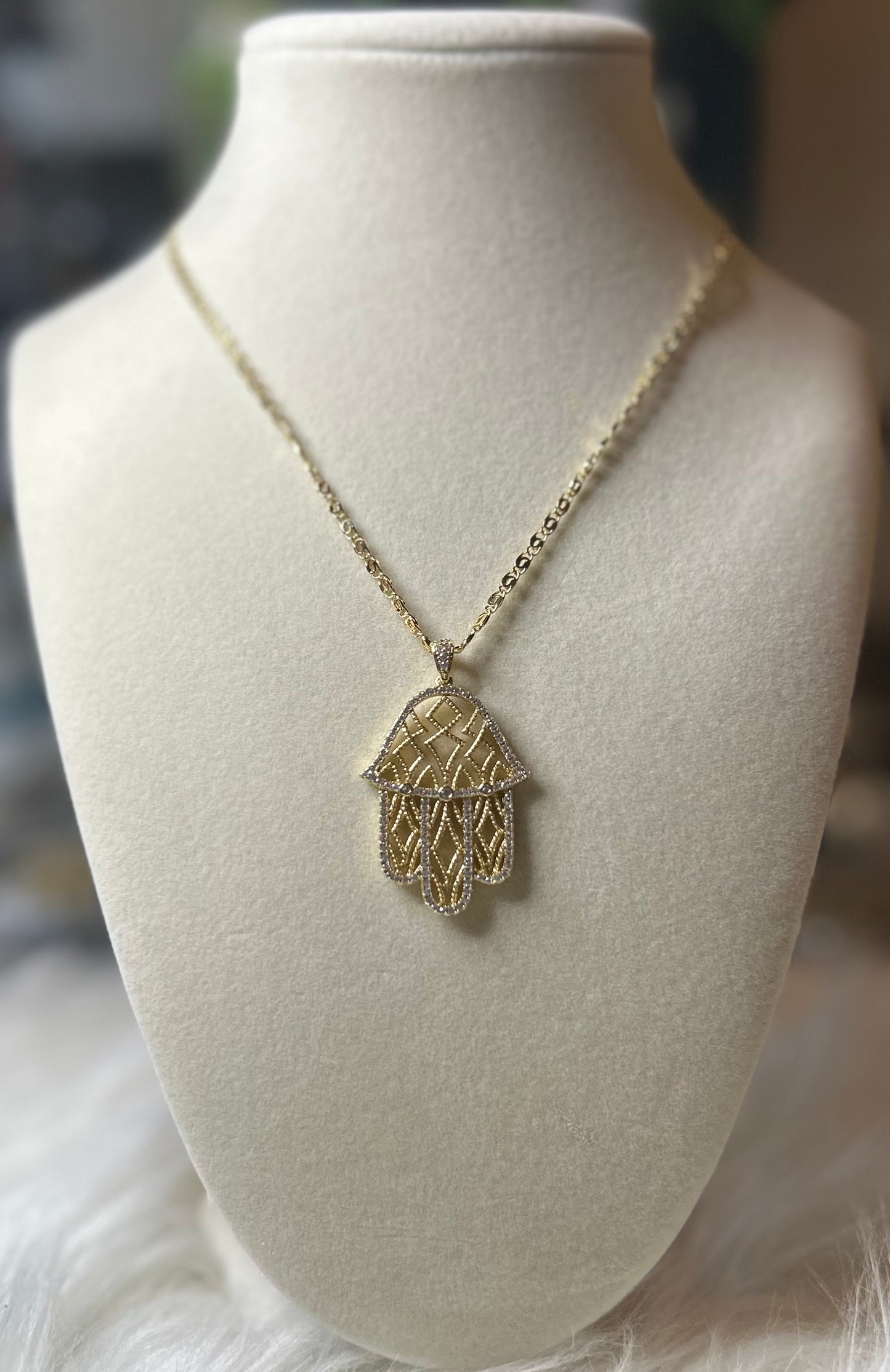 Hamsa necklace