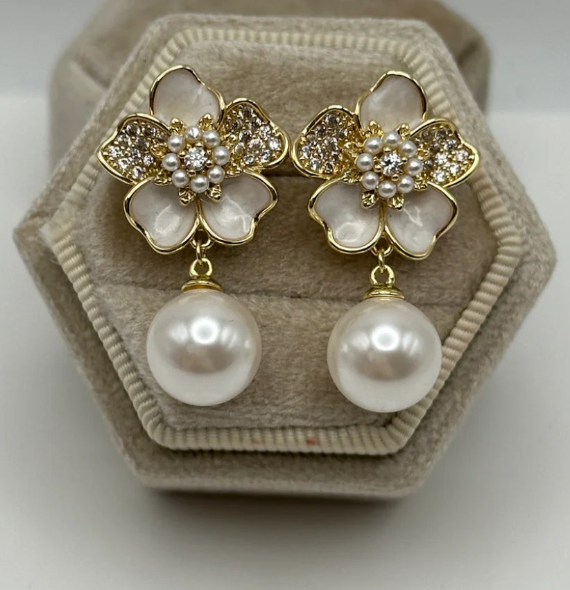 Pearl earrings