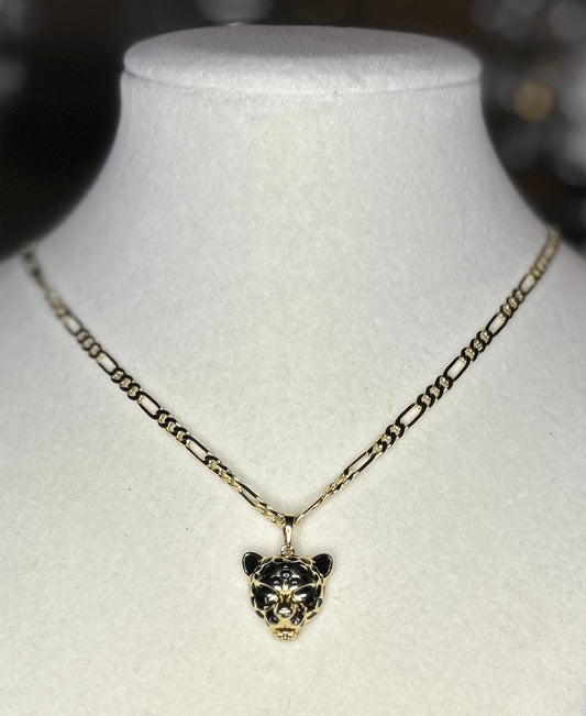 Panther pendant with necklace