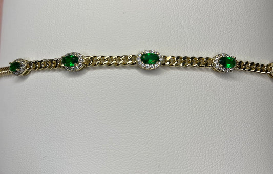 Green stone bracelet