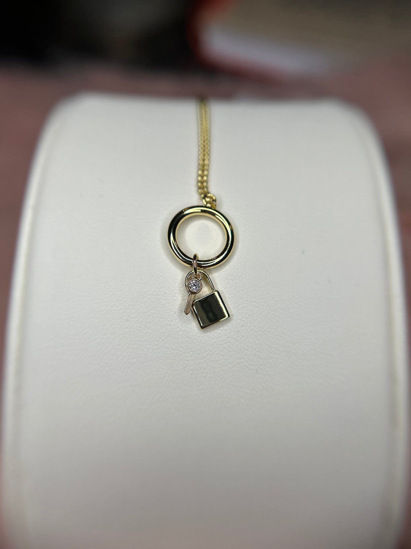 Dainty bracelet key with lock