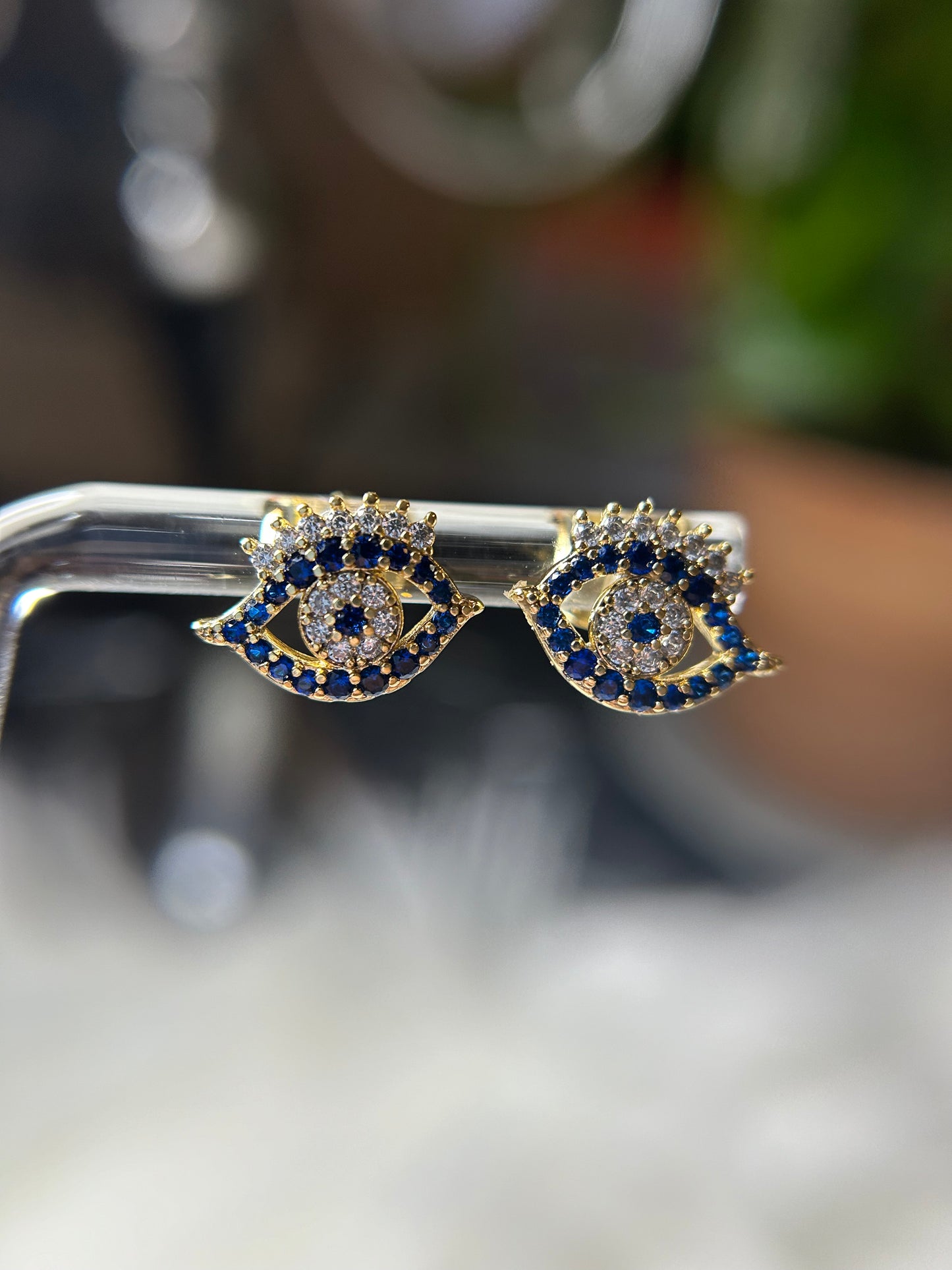 Blue eye studs