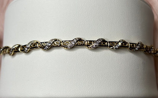 Gold plated vers bracelet