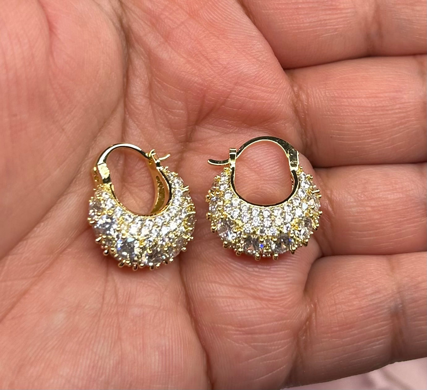 Basket shiny earrings