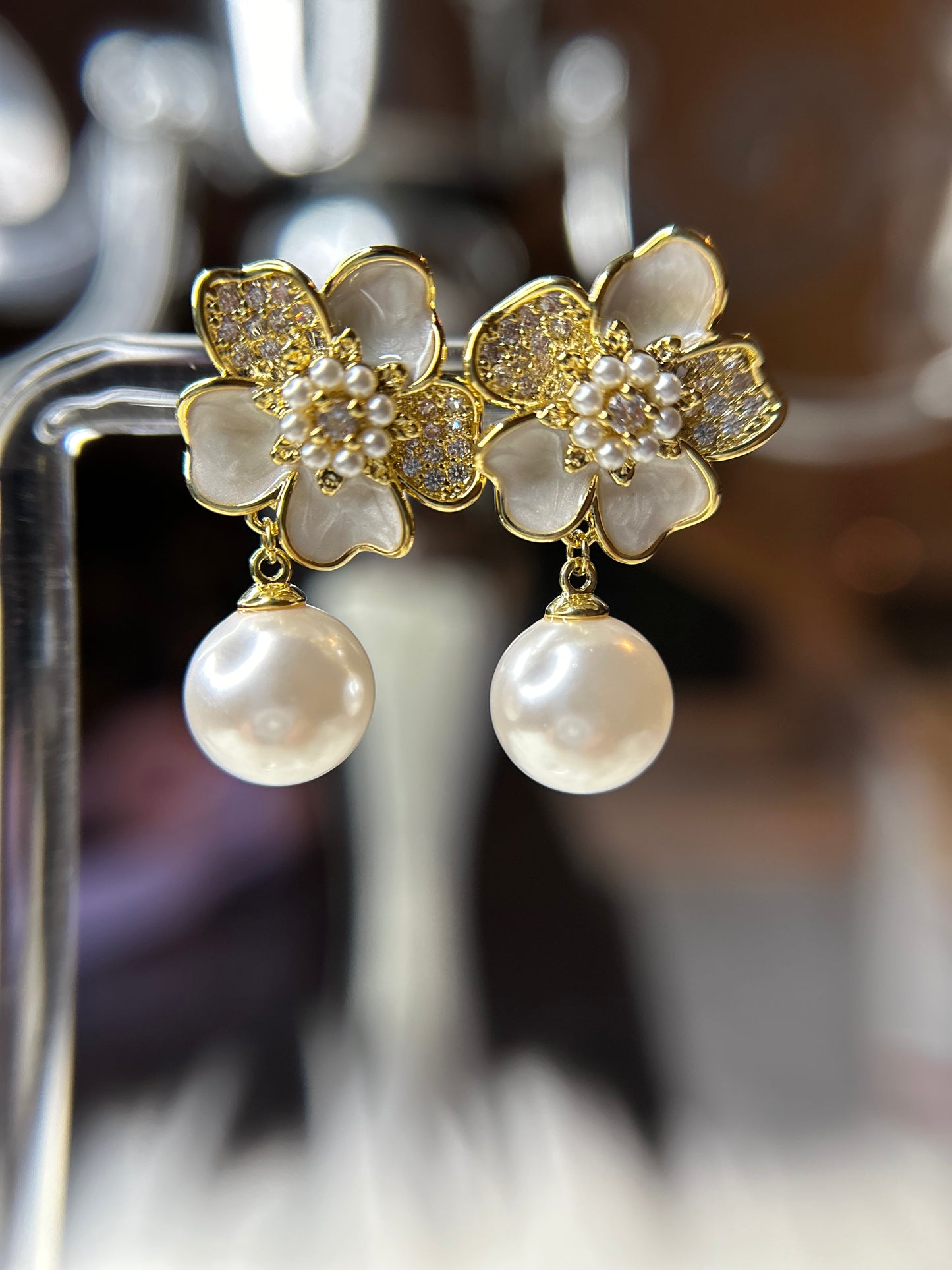 Pearl earrings