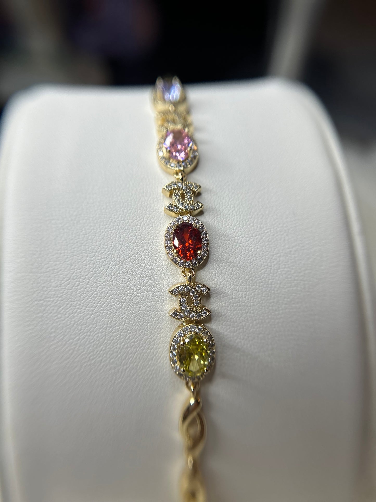 Multicolor CC bracelet