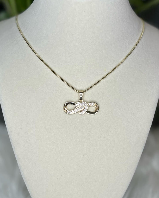 Infinity with heart necklace