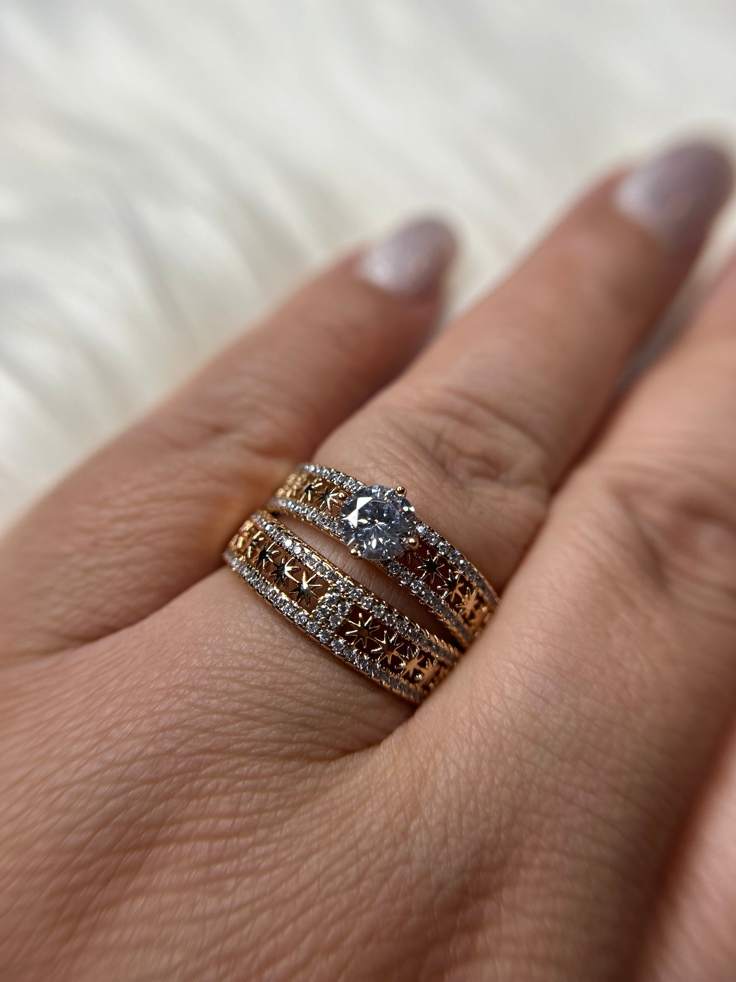 Rose gold wedding band