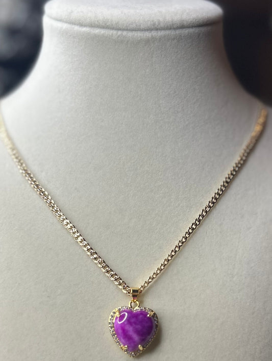 Purple Heart necklace