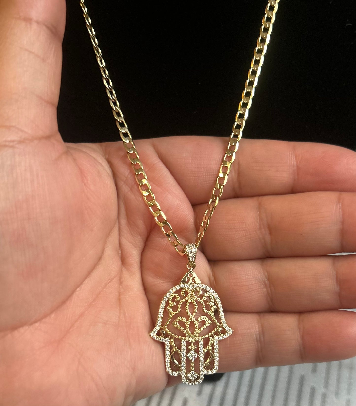 Hamsa necklace