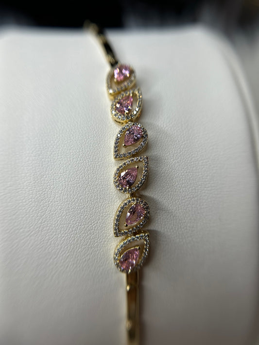 Pink stone bracelet