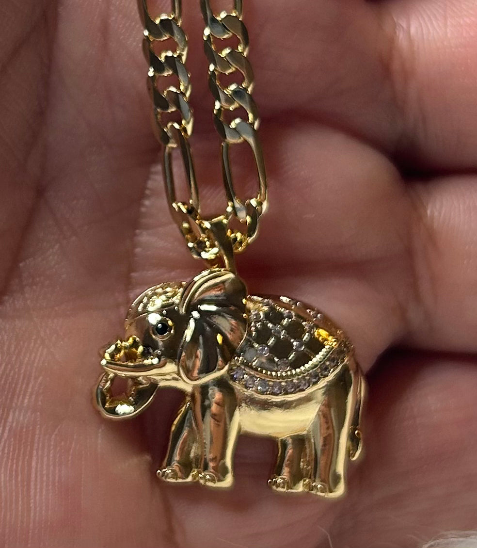 Elephant with Figaro necklace