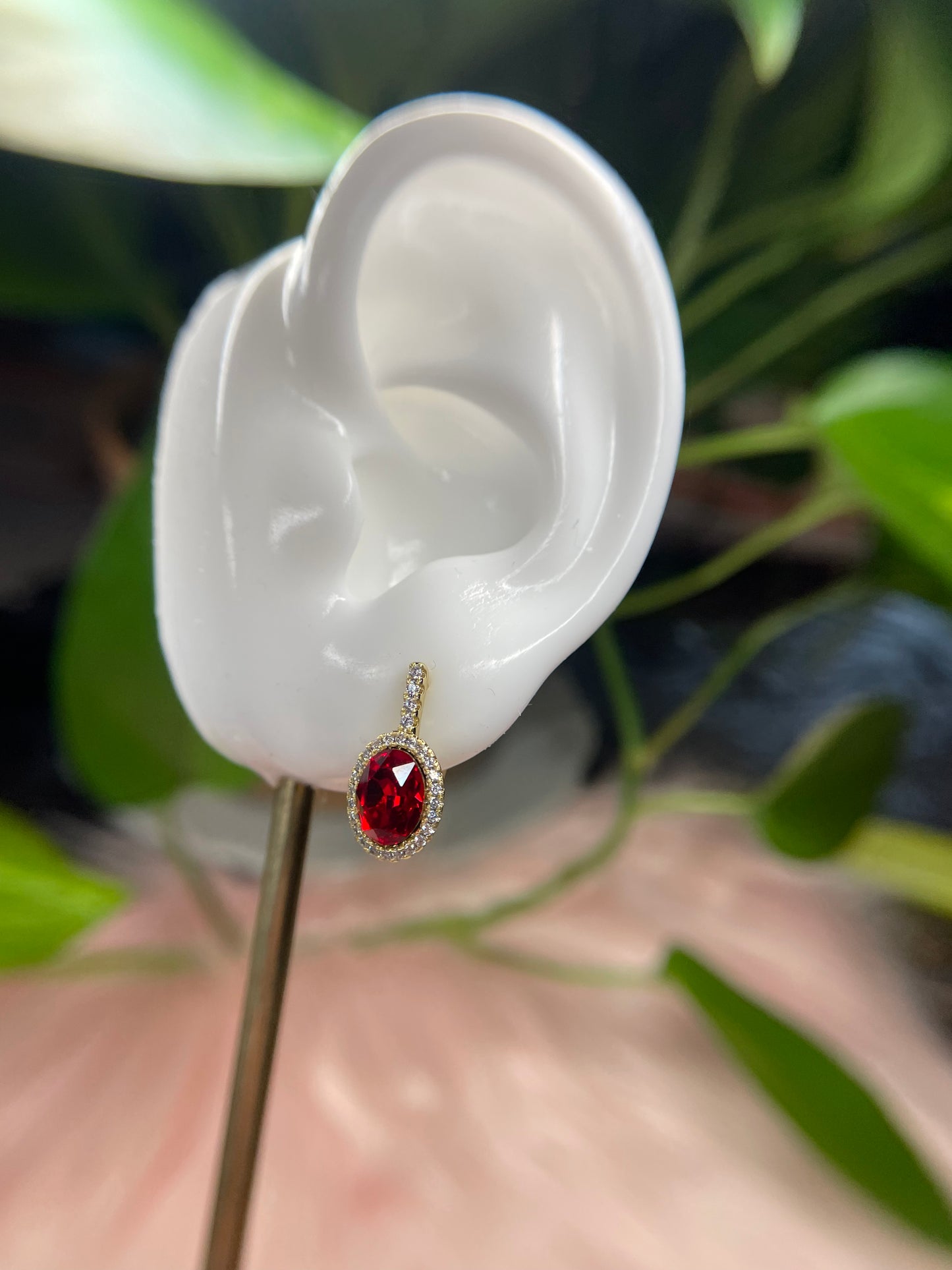 Small red earrings