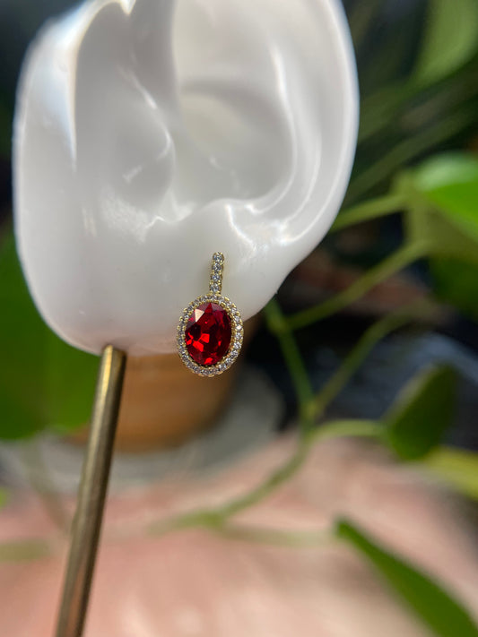 Small red earrings